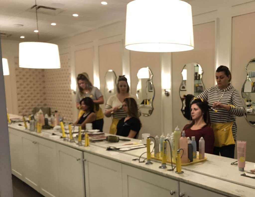 The Team Getting Pampered at Dry Bar